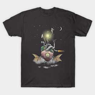 Steampunk Love Spaceship T-Shirt